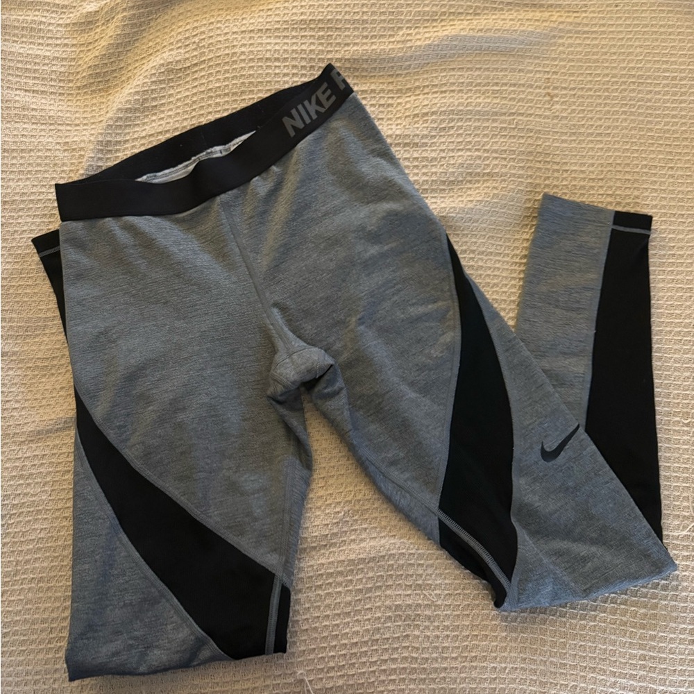 Nike pro Gray and Black Leggings
